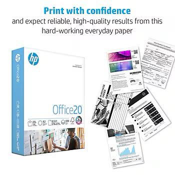 HP Printer Paper - 8.5 x 11 Paper - Copy &Print 20 lb -5 Ream Case - 2500 Sheets- 92 Bright