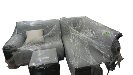 juego de mueble bieg de tela jesus con sime cuero